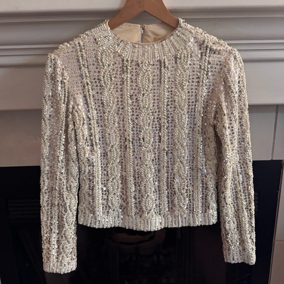 Vintage Victoria Royal Ltd Sequin Embellished Long Sleeve Top - Picture 1 of 6